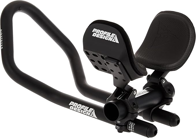 Profile Design Airstryke V2 Aluminum Clip-on Aerobars Ano Matte Black, Adjustable Stack and Reach